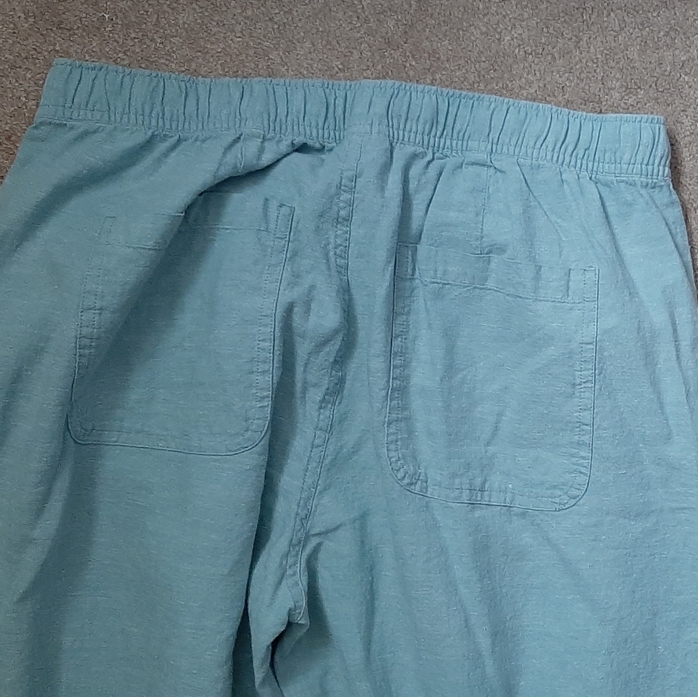 PATAGONIA GREEN-BLUE WOMEN'S ISLAND HEMP BEACH PANTS (M) - Picture 9 of 10